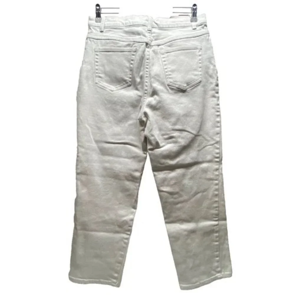 Style & Co‎ Jeans Women’s 12 Short White Straight Leg Mid Rise Denim Jean GUC